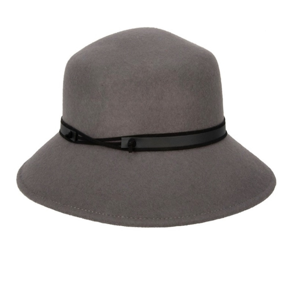 Nine West felt trench hat grey